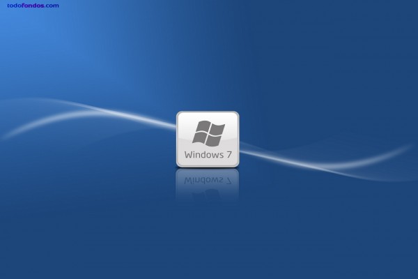 Logo de Windows 7 en fondo azul