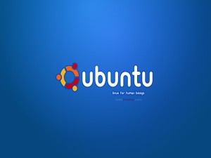 Ubuntu con fondo azul