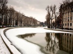 El Canal Saint Martin (París) nevado