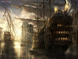 Barcos de guerra antiguos