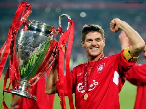 Steven Gerrard, capitán del Liverpool FC, campeones UEFA Champions League 2005