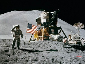 Postal: El Apolo 15 en la Luna