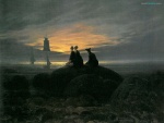 La luna saliendo a la orilla del mar (Caspar David Friedrich)