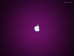 Logo de Apple sobre fondo púrpura