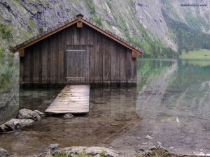 Postal: Cabaña en el lago Obersee (Alemania)