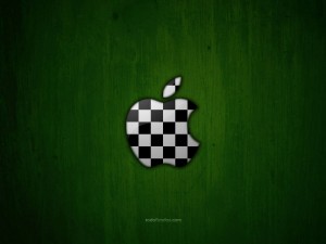 Logo de Apple como tablero de ajedrez