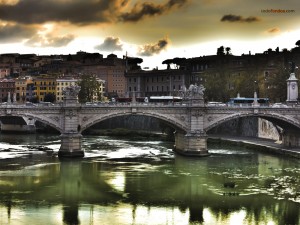 Postal: Ponte Vittorio Emanuele II, en Roma