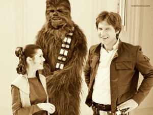 Los protagonistas de las primeras películas de Star Wars