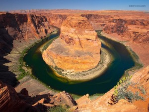 Postal: "Curva de la Herradura", en el Río Colorado (Arizona)