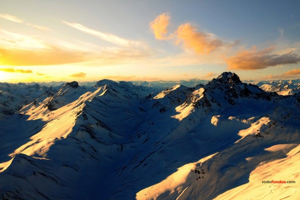 Los Alpes suizos desde el aire