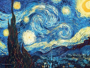 Postal: La noche estrellada (Vincent van Gogh)
