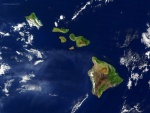 Hawái visto desde un satélite