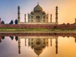 Vista del Taj Mahal al atardecer