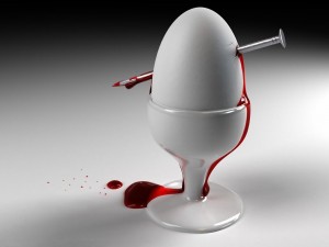 Huevo sangrante