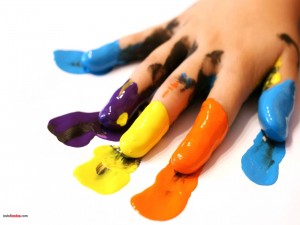 Pintura en los dedos