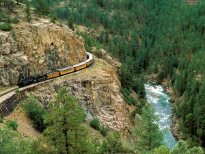 Postal: Ferrocarril de vía estrecha entre Durango y Silverton
