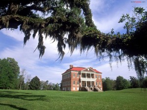 Postal: Plantación Drayton Hall (Charleston, Carolina del Sur)