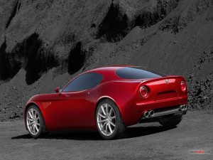 Postal: Alfa Romeo deportivo rojo
