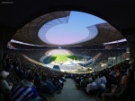 Vista panorámica de un estadio de fútbol