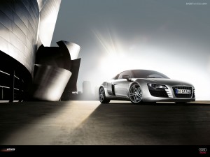 Postal: Audi R8 plateado