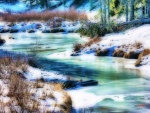 Río invernal