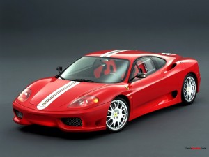 Postal: Ferrari rojo