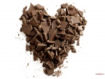 Corazón de trocitos de chocolate