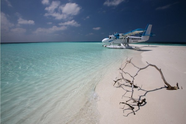 Taxi aéreo en las Maldivas