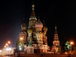 Catedral de San Basilio de noche (Moscú)