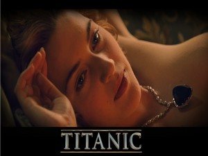 Postal: Kate Winslet en "Titanic"