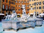 Fuente de Neptuno, en la Plaza Navona (Roma)