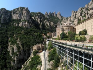 Postal: Monasterio de Montserrat (Barcelona, España)