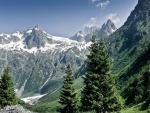Paisaje de alta montaña en los Alpes