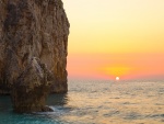 Puesta de sol en la isla de Léucade (Grecia)