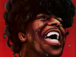 Caricatura de Little Richard (cantante, compositor y pianista de rock and roll)