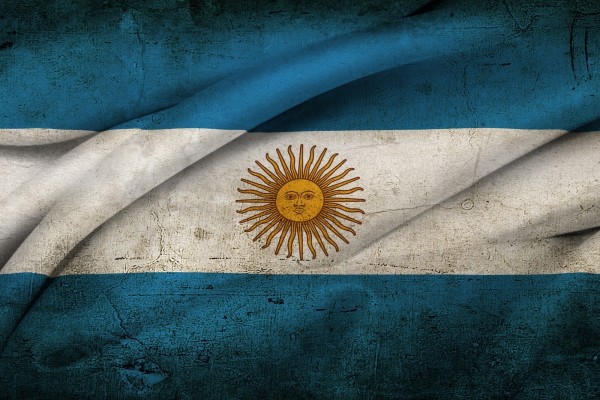 La bandera nacional de Argentina