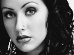 Christina Aguilera en blanco y negro