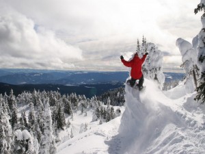 Postal: Espectacular salto de snowboard