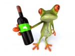 A esta rana la gusta el vino