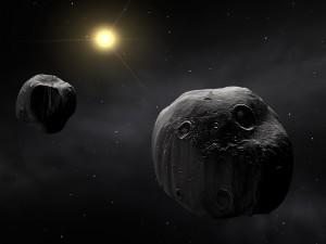 Meteoritos en el espacio exterior