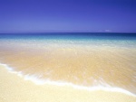 Horizonte azul en la playa