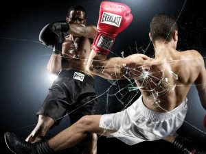 Postal: KO (Knock Out) en boxeo