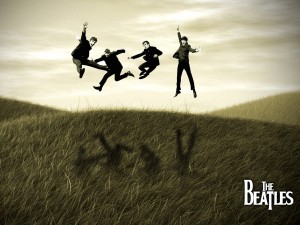 Los Beatles saltando