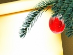 Bola roja en el árbol de Navidad