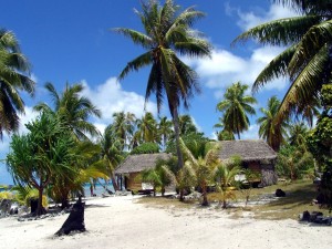 Una playa en las Maldivas