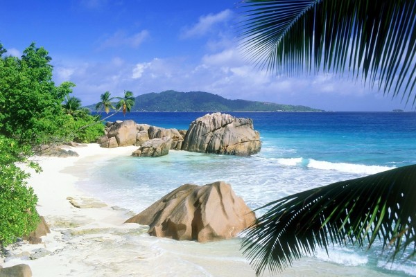 Una playa en La Digue (Seychelles)
