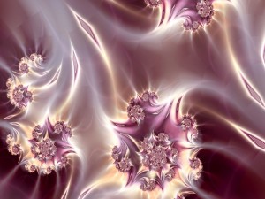 Construcciones fractales de color burdeos