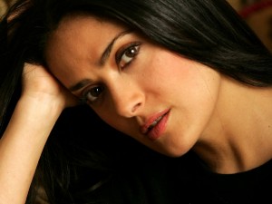 Un primer plano de la actriz Salma Hayek