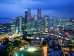 Vista aérea de Singapur