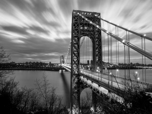 Postal: El Puente George Washington desde el lado de Nueva Jersey